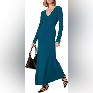 TOME Collective Crossfront Teal Sweater Dress S
